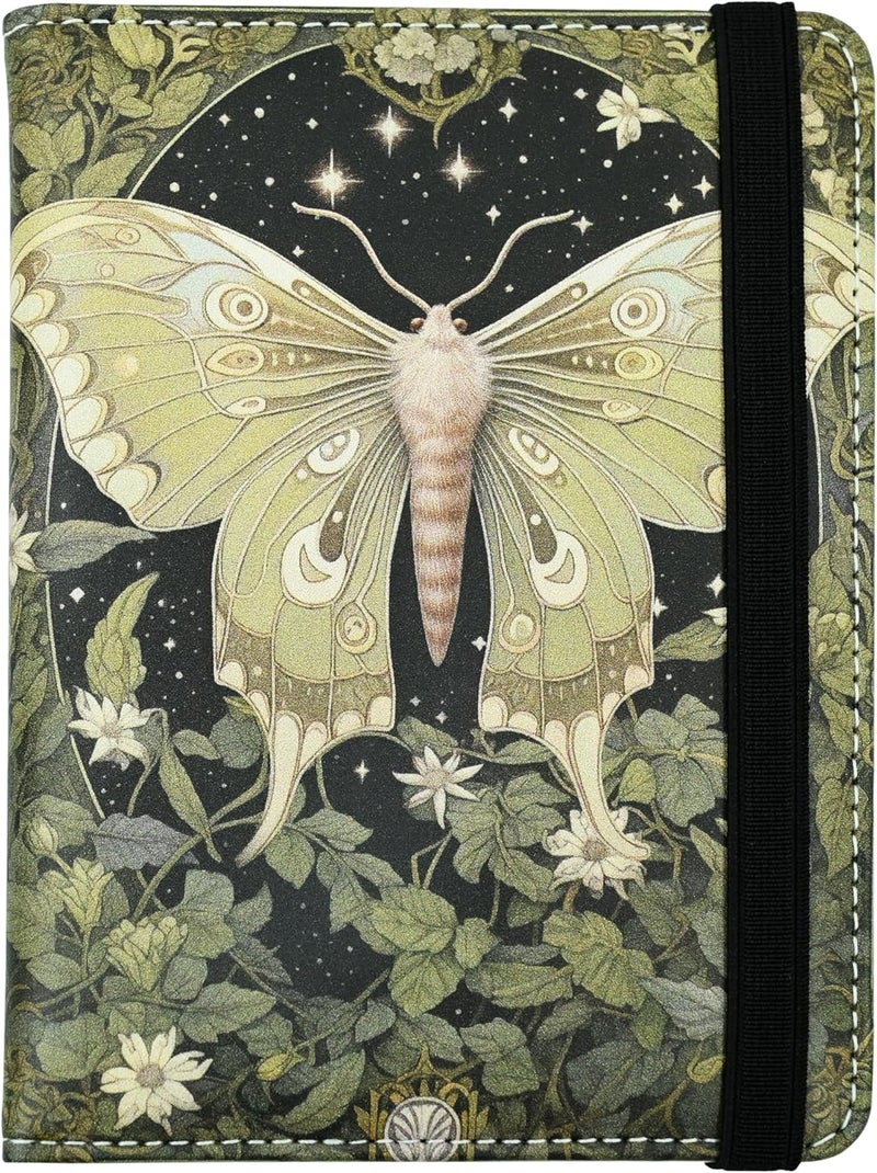 bassyil Luna Moth Passport Holder for Women and Men PU Leather Passport Cover for Travel - Image 1